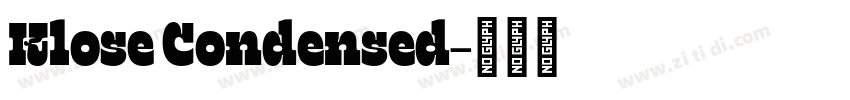 Klose Condensed字体转换